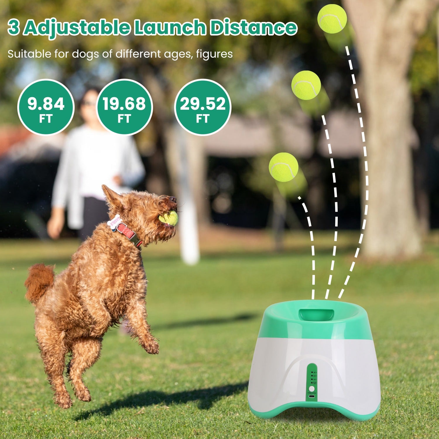 Smart Dog Ball Launcher (3 Distance Modes)